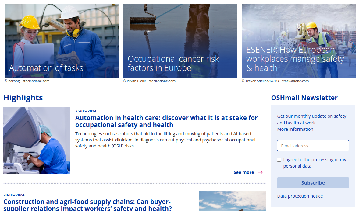 European Union information agency for occupational safety and health